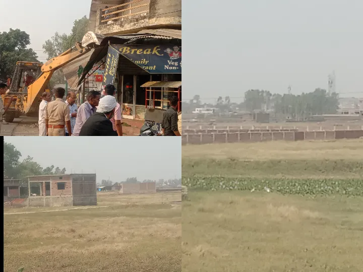 Basti में अवैध कब्जों पर चलने वाले बुलडोजर के पहियों पर लगा ब्रेक