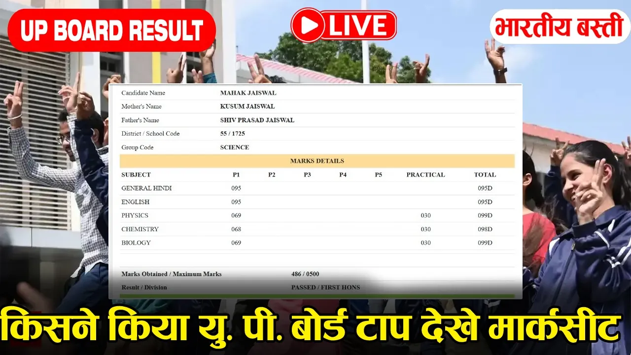 UP Board Result Topper Marksheet: यूपी बोर्ड 10वीं के टॉपर यश प्रताप की मार्कशीट देखें यहां, 2 विषयों में 99, दो में 98 नंबर