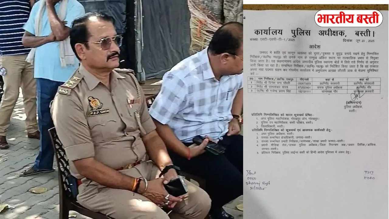 बस्ती कोतवाल नपे, चौकी प्रभारी भी सस्पेंड, एसपी अभिनंदन का बड़ा फैसला