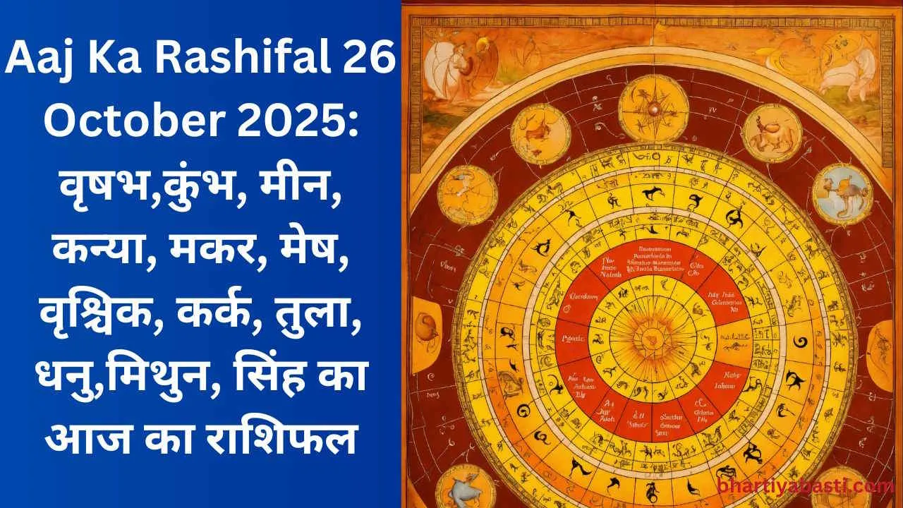 Aaj Ka Rashifal 26 October 2025: वृषभ,कुंभ, मीन, कन्या, मकर, मेष, वृश्चिक, कर्क, तुला, धनु,मिथुन, सिंह का आज का राशिफल