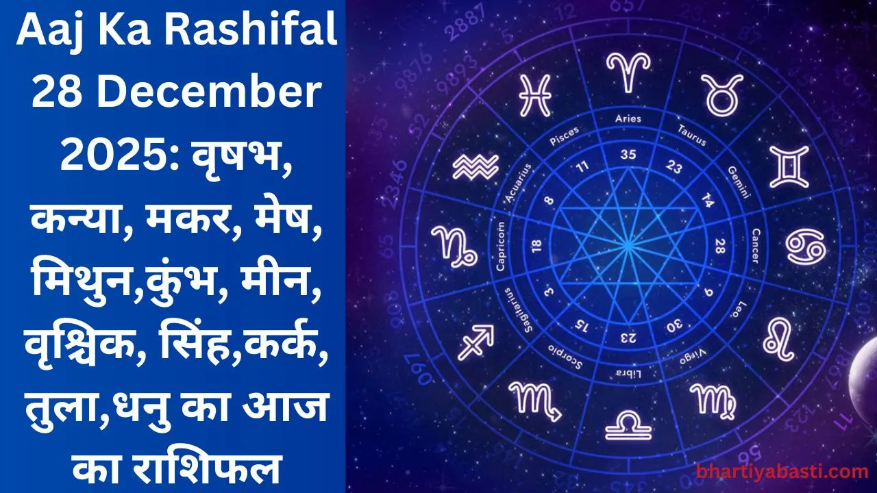 Aaj Ka Rashifal 28 December 2025: वृषभ, कन्या, मकर, मेष, मिथुन,कुंभ, मीन, वृश्चिक, सिंह,कर्क, तुला,धनु का आज का राशिफल