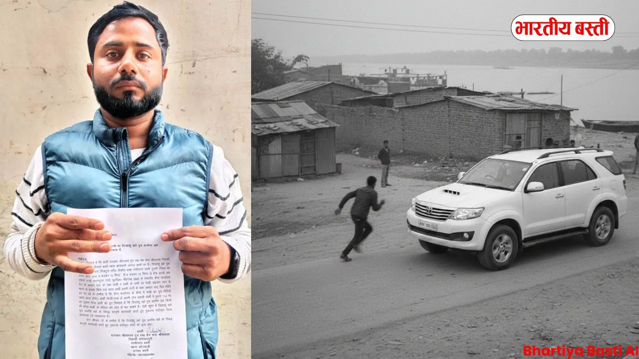 बस्ती में अमहट घाट के पास फॉर्च्यूनर से कुचलने की कोशिश का आरोप, पति-पत्नी ने SP से लगाई गुहार