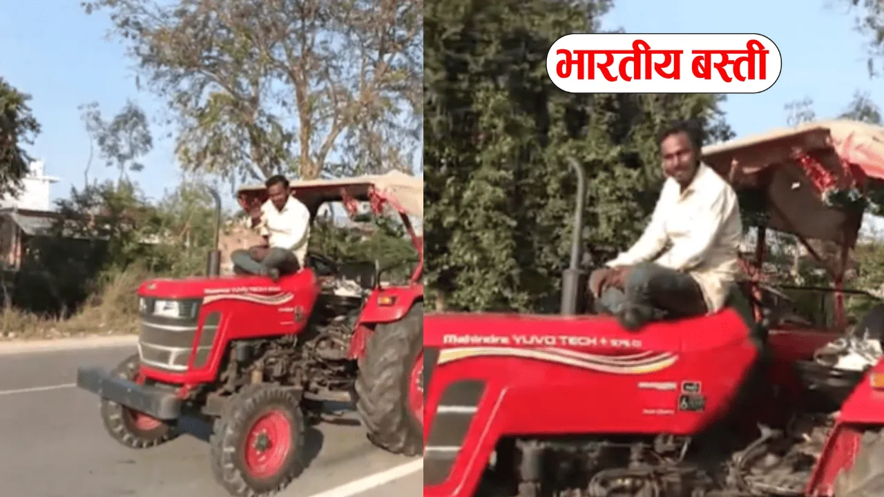 बस्ती में ड्राइवर सीट छोड़ बोनट पर बैठा व्यक्ति, चलती सड़क पर खतरनाक स्टंट का वीडियो वायरल