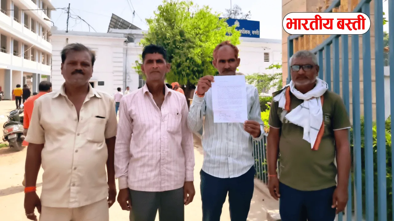 Basti News: जमीन पर जबरिया कब्जा करने की कोशिश का आरोप, एसपी से लगाया न्याय की गुहार
