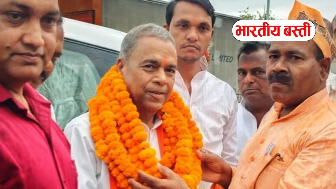 Basti News: दर्जा प्राप्त राज्य मंत्री का फूल मालाओं के साथ स्वागत