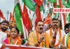 बस्ती के भानपुर में गूंजे देशभक्ति के नारे, पूर्व विधायक की अगुवाई में निकली भव्य तिरंगा यात्रा