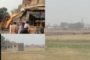 Basti में अवैध कब्जों पर चलने वाले बुलडोजर के पहियों पर लगा ब्रेक