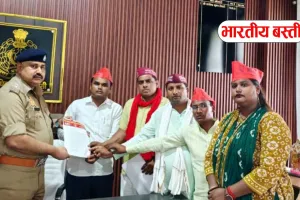 बस्ती में निषाद पार्टी का प्रदर्शन, पुलिस पर अभद्रता और उत्पीड़न के आरोप