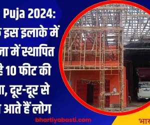 Durga Puja 2024: बस्ती के इस इलाके में दुर्गा पूजा में स्थापित होती है 10 फीट की प्रतिमा, दूर-दूर से देखने आते हैं लोग