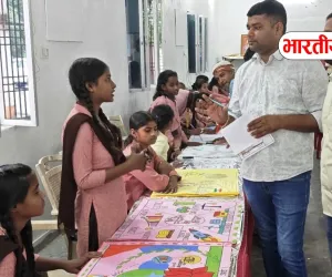 बच्चों ने रंगों में सजाया अपने सपनों का भारत, हर्रैया में चित्रकारी प्रतियोगिता में दिखी नई सोच
