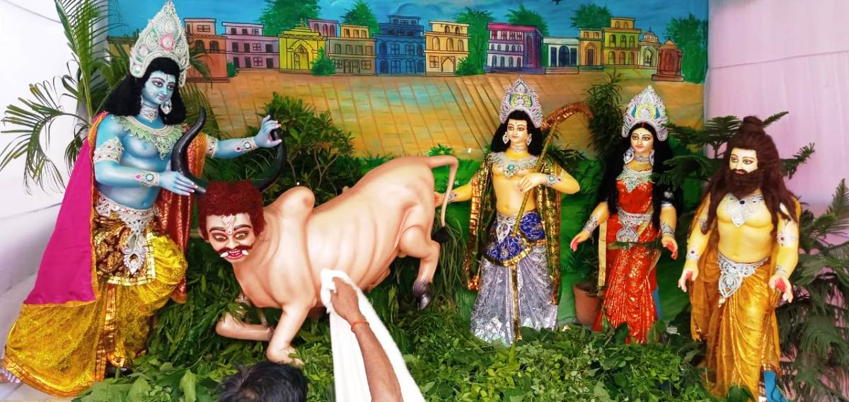 श्रीकृष्ण जन्माष्टमी पर सजी झांकियां, आकर्षण का केन्द्र रहा अरिष्टासुर राक्षस