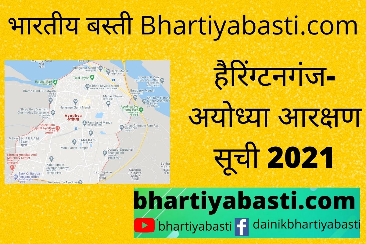 HARRINGTONGANJ ayodhya reservation list| यहां देखें हैरिंग्टनगंज के गांवों के आरक्षण की नई सूची | Ayodhya Panchayat Chunav