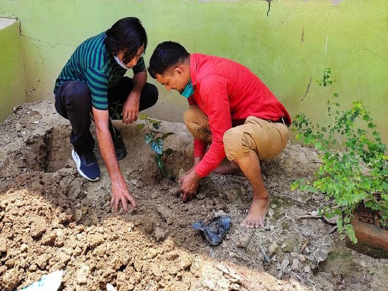 युवा विकास समिति ने पौधरोपण कर दिया पर्यावरण बचाने का संदेश
