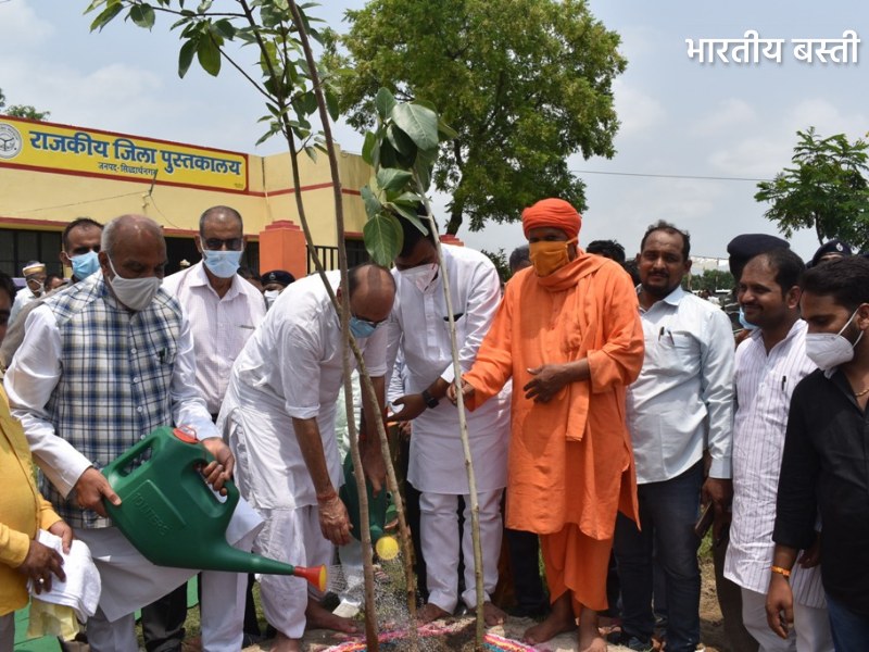 Siddharthnagar News: वन महोत्सव के मौके पर सिद्धार्थनगर में हुआ पौधारोपण
