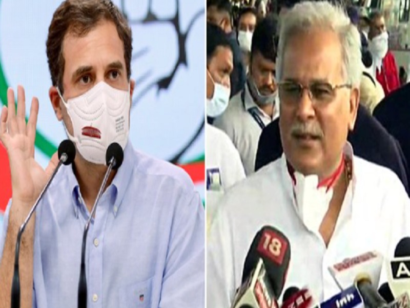 छत्तीसगढ़ कांग्रेस में सियासी हलचल: राहुल गांधी से मिले मुख्यमंत्री भूपेश बघेल