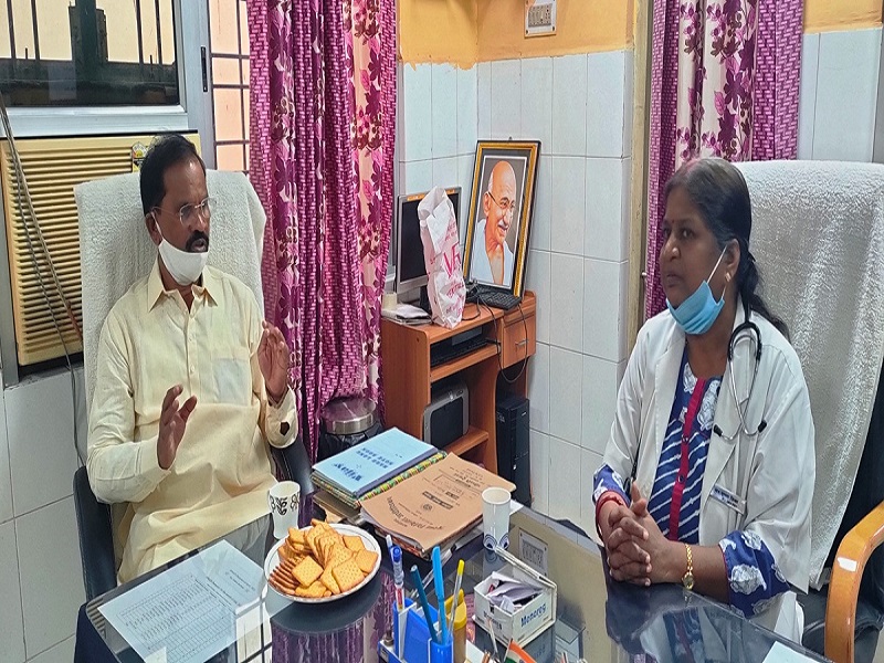विधायक दयाराम चौधरी ने किया महिला चिकित्सालय का औचक निरीक्षण