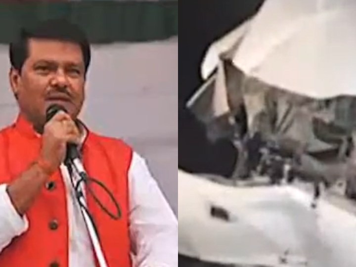 राजकिशोर सिंह की गाड़ी का भीषण एक्सीडेंट, कार के परखच्चे उड़े, 3 लोग घायल