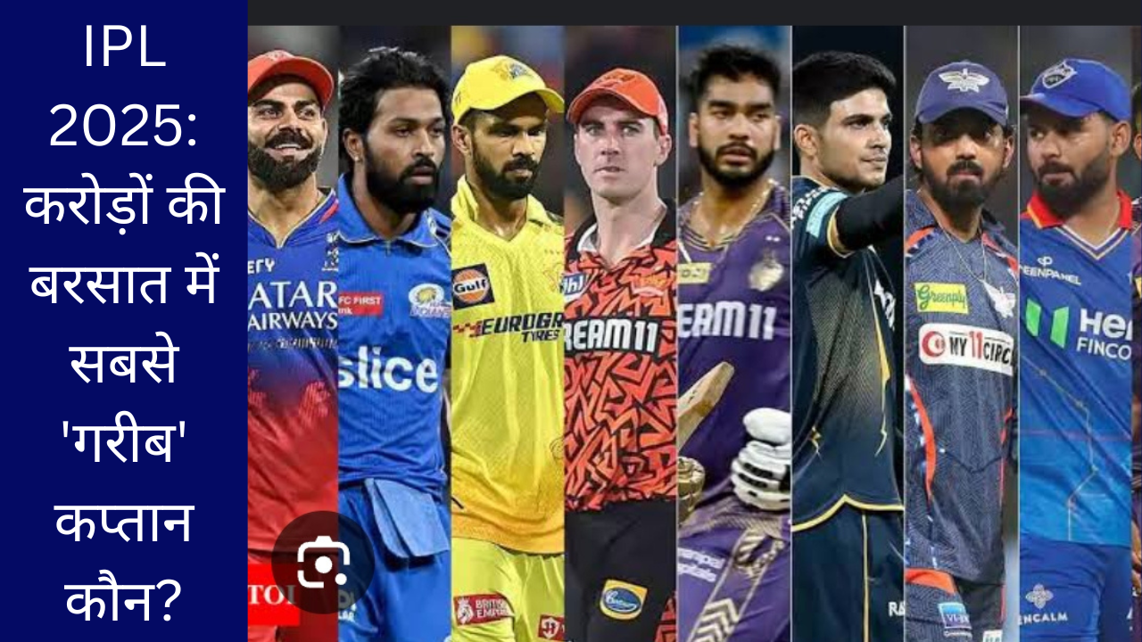 IPL 2025: करोड़ों की बरसात में सबसे 'गरीब' कप्तान कौन?