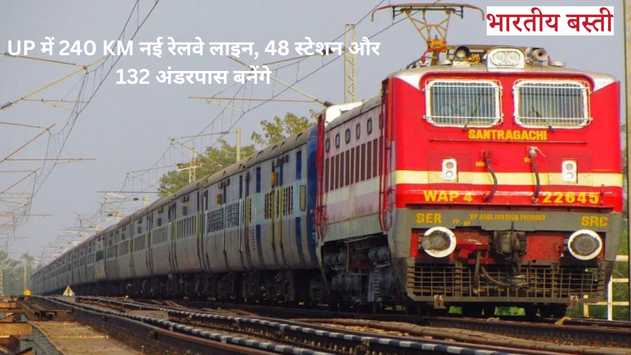 UP में बिछेगी 240 KM लंबी नई रेलवे लाइन: 4939 करोड़ की लागत, बनेंगे 48 स्टेशन और 132 अंडरपास!
